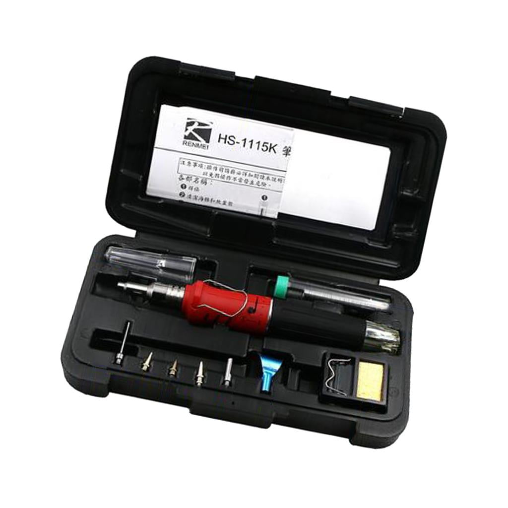 Fzaqwen 1-in-1 Self-Ignition Gas Soldering Iron Set Cordless Welding Torch Kit Tool