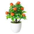 thumbnail image 1 of Coofit Artificial Plant Realistic Simulated Tangerine Potted Plant Artificial Fruit, 1 of 5