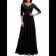 thumbnail image 1 of Vestido Formal para Mujer, Vestido de Madre de la Novia, 3/4, Vestido de Invitada de Boda, Vestido de Noche . Negro XL, 1 of 6