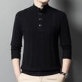 thumbnail image 4 of Suéter de lana de cuello medio con botones, grueso y cálido, nuevo, para hombre, jersey de marca de negocios para otoño e invierno, 4 of 5
