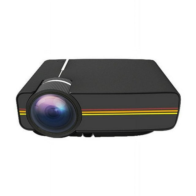 YG400 Universal HD Portable Homehold Multimedia Projector with Built-in Loudspeaker Support 100inch Large Screen Projection black_regular version
