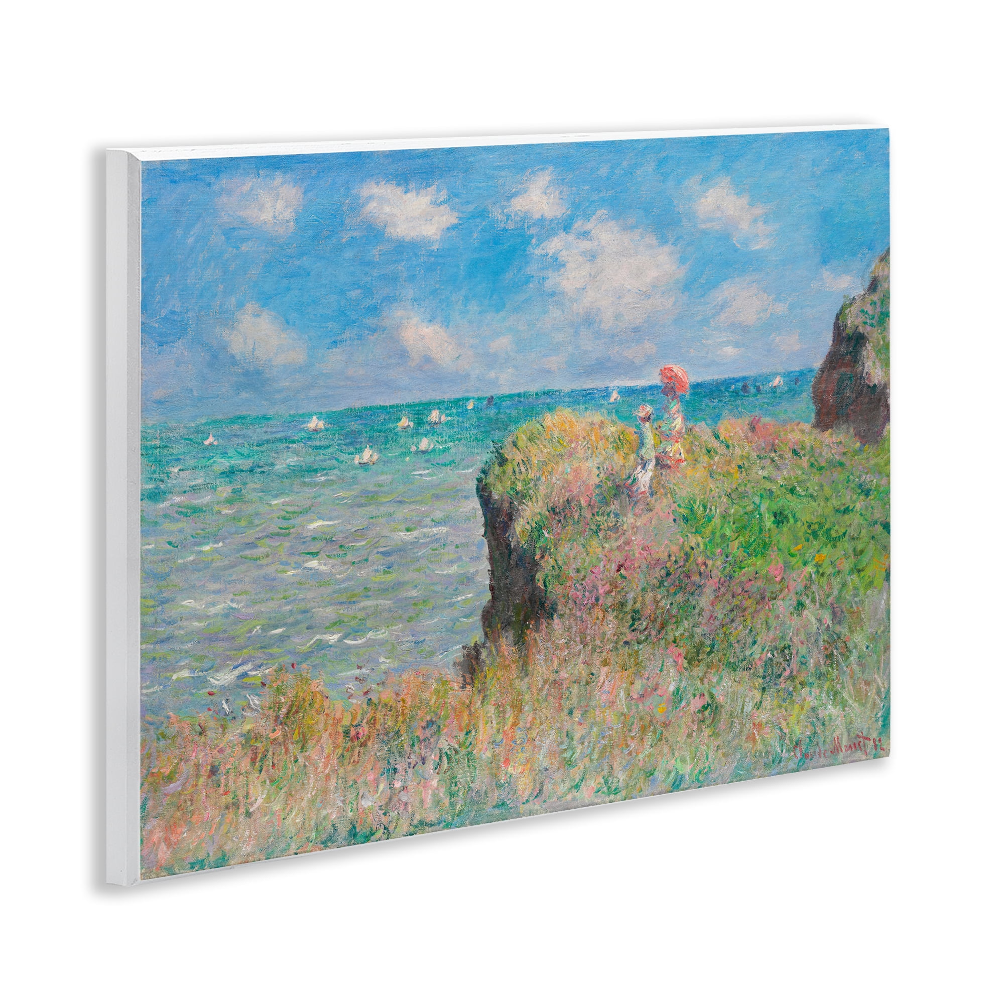 Stupell Industries Classic Monet Cliff Walk Landscape & Nature Painting Unframed Art Print Wall Art, 14 x 11