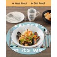 thumbnail image 3 of 15 Inch Round Placemats Set of 4, Blue Gnomes Easter Non Slip Heat Insulation PP Table Mats, Eggs Botanical Carrot Pastoral Washable Place Mats for Kitchen Dining Party Table Decor, 3 of 7