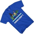 thumbnail image 3 of Minecraft Boys T-shirt, Graphic Print Classic Video Game Minecraft Shirt Royal - XL, 3 of 4