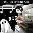 thumbnail image 4 of Halloween Ghost Shower Curtain with 12 Hooks Cute Black White Boo Spooky Shower Curtain Horror Funny Gothic Ghost Halloween Bathroom Decor Fabric Shower Curtain, 72''''x72'''', 4 of 6