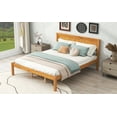 thumbnail image 5 of Nmkwnr Platform Bed Frame with Headboard, Wood Slat Support, No Box Spring Needed, Brown, 5 of 9