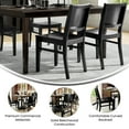 thumbnail image 6 of Flash Furniture Commercial Grade Solid Wood Dining Chair with Curved Backrest and Black Finish, 6 of 14