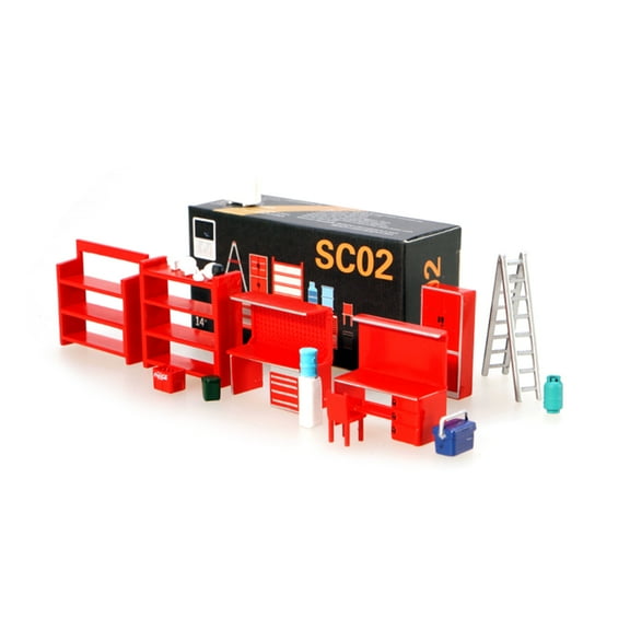 DIY Model Garage Parking Lot 1/64 Model Scene Display Furniture Tools for Collection Accessories