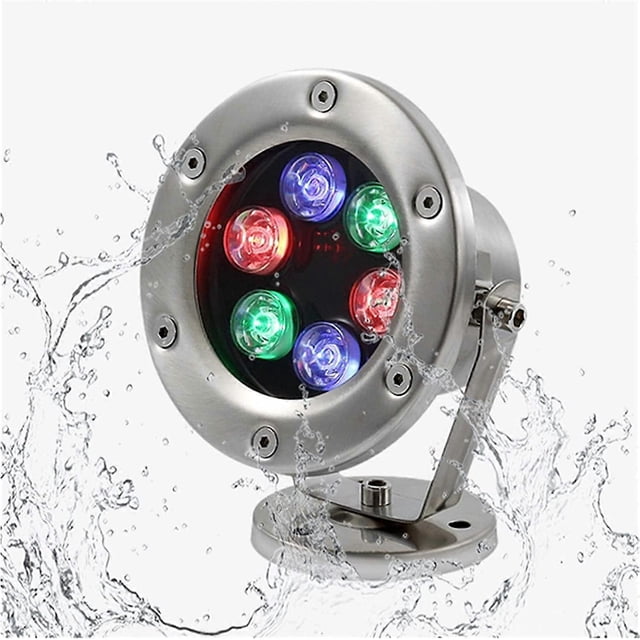 LED Pool Spotlight 12V IP68 Waterproof Swimming Pool Projector High Brightness Stainless Steel Complete Pond Lighting
