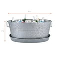 thumbnail image 6 of BREKX Aspen Oval Hammered and Smooth Beverage Tub with Tray, Rustproof, 6 of 6