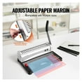 thumbnail image 4 of Binding Machine Comb Binding Machine 21Holes Binding 450 Sheets Book Binder Machine With 100 PCS 3/8'' Comb Spines, 4 of 7