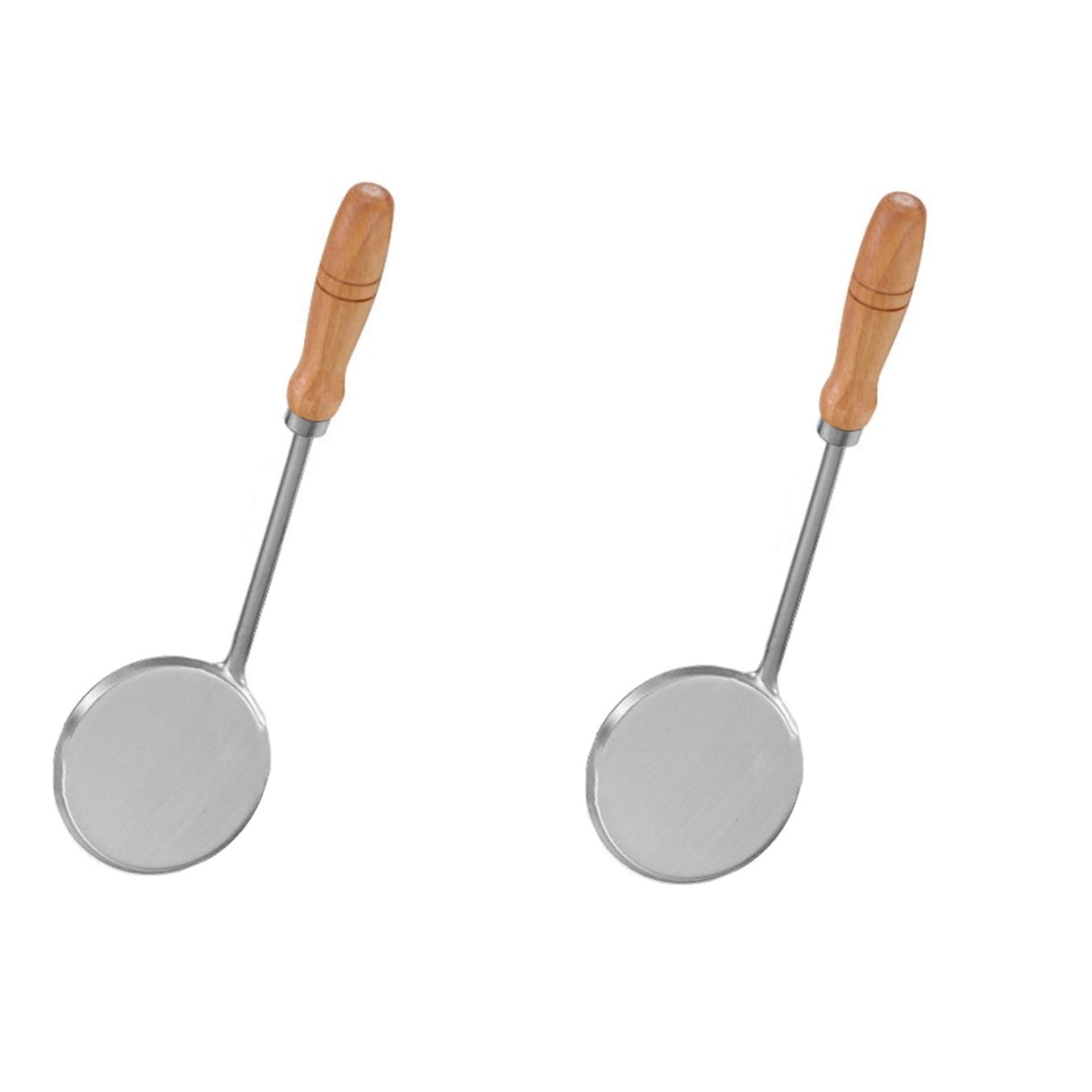 Masteelf 2pcs Stainless Steel Skimmer Spoon Hot Pot Flat Skimmer Spoon for Home Restaurant