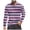 Pink@GC@, variant on CONZONE Mens T-Shirts Long Sleeve T Shirts for Men Casual Crew Neck Striped Lightweight Tees Soft Cozy Athletic Tops