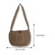 thumbnail image 2 of Bolso bandolera liso de punto Bolso bandolera para mujer con botón (Caqui), 2 of 4