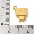 thumbnail image 3 of 20pc Ion Plating(IP) 304 Stainless Steel Pendants Robot Charm Real 18K Gold Plated 20.5x17x4.5mm Hole: 1.6mm, 3 of 3