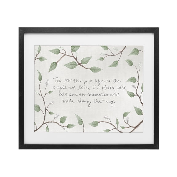 Stupell Industries Farmhouse The Best Things In Life Black Framed Print Under Glass, 16 x 13, by SD Graphics Studio