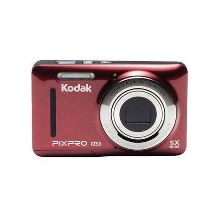 Kodak PIXPRO Friendly Zoom FZ53 (Red) with 16GB Memory Card Bundle