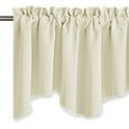 thumbnail image 4 of NICETOWN 4 Panels Blackout Curtain Valances, Solid Scalloped Valance Curtains Rod Pocket Room Darkening Thermal Insulated Valances for Living Room Bedroom, 52"x18", Beige, 4 of 7