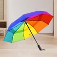 thumbnail image 3 of Windproof Umbrella Large Rainbow Umbrella for Adults for Single Hand Use, 3 of 8
