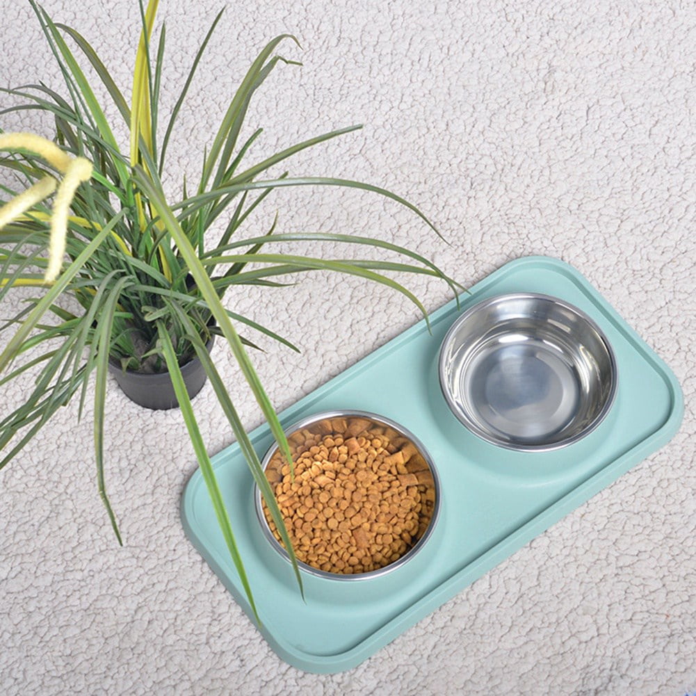 Pet Bowls,Stainless Steel Dog Bowl, Food Feeder for Dog Puppy Cat Slow Eatting Feeder,With Non-Slip Mat Feeder Bowls for Puppy Small Medium Dogs Cats And Pets