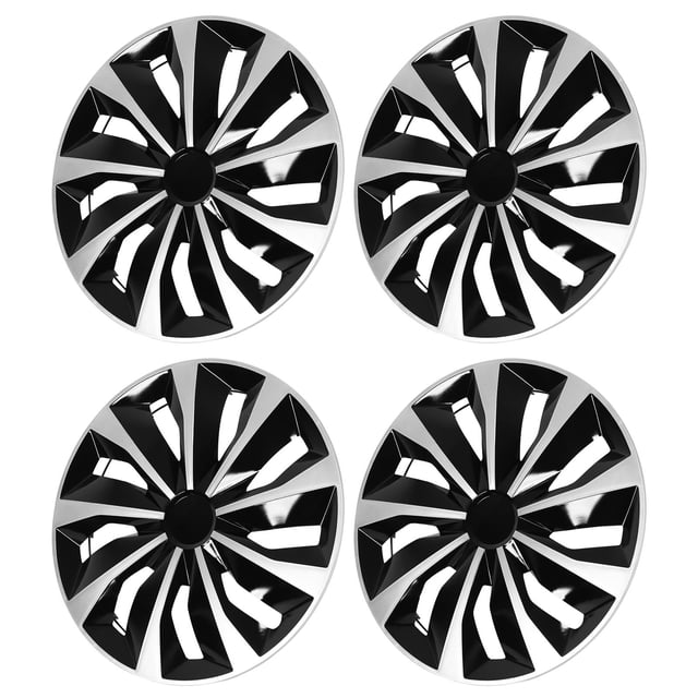 Protector de Llanta de Ruedas, Tapa del Cubo de Rueda de 17 Pulgadas 4 PC 4 PC Fácil Instala Encendido Plata de Alta para conectura