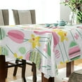 thumbnail image 3 of Dreamtimes Easter Bunny Eggs Tablecloth, Waterproof Washable Polyester Square Table Cover, Durable Tablecloth for Kitchen Dining Table Party Decor,60"X 60", 3 of 7