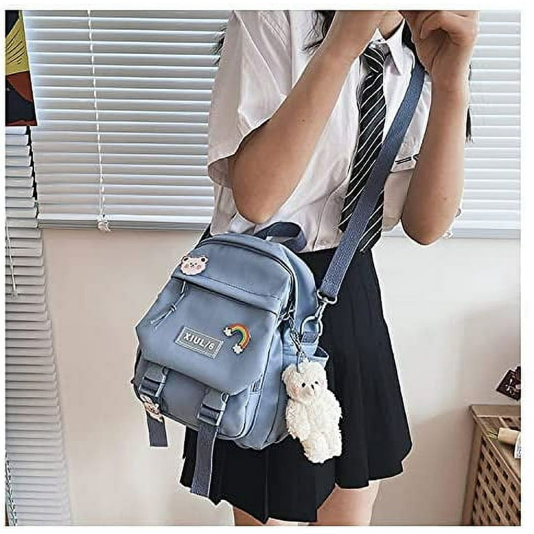 Cute Mini Backpacks With Accessories Aesthetic Mini Backpack For Teens Kawaii Small Backpack (white,with-accessories)