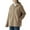 Khaki, variant on Womens Jackets Fall Polar Fleece Zipper Hooded Sweatshirts Solid Oversize Casual With Zip Up Pocket Clothing
