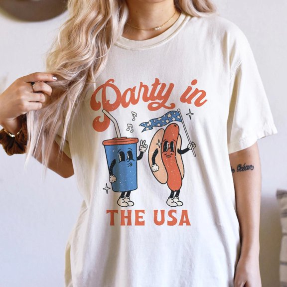 Party In The Usa T-shirt American Flag Independence Day Shirt 4Th Of July Freedom T Memorial Patriotic Shirts Liberty