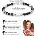 thumbnail image 4 of Bracelets Gifts for Women Teen Girls Natural Stone Bracelet 4MM Black Beaded Bracelets Boho Bracelet for Her Inspirational Jewelry, 4 of 8