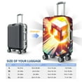 thumbnail image 6 of Lsque Geometry Dash Printed Luggage Cover, Travel Luggage Protector,Scratch and Dirt Resistant, Fits 18-32 Inch Luggage - X-Large, 6 of 9
