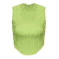 thumbnail image 6 of Holzkary Womens Tank Tops Summer Knit Racerback Mock Neck Halter Crop Tops Blouses Sleeveless Slim Basic Cami Shirts Women's Sleeveless Knitted Round Neck Slim Fit Crop Top Summer Top Light Green Xxl, 6 of 6