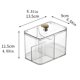 thumbnail image 4 of Xihbxyly Organizador de Cosméticos, Estuche con Tapa Transparente, Portabrochas de Maquillaje Compacto, Dispensador Eficiente de Hisopos de Algodón, Ideal para El Hogar y La Oficina, Simplifica Tu Ru, 4 of 7
