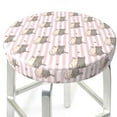 thumbnail image 3 of KLL Heart Cat Round Bar Chair Cushion Cover 14 inch ,Bar Stool Protector with Elastic, Soft Washable, 3 of 6