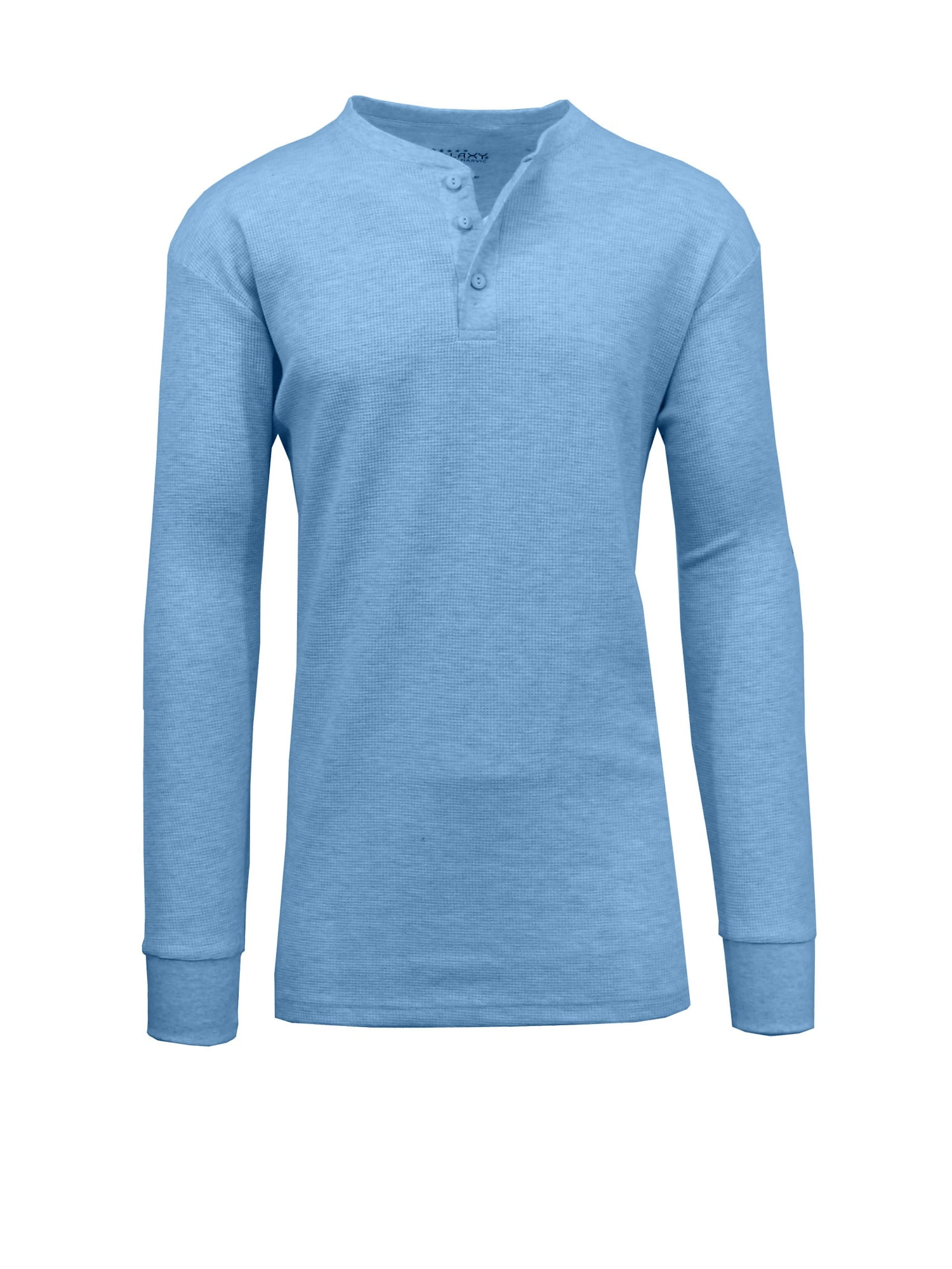 Men's Long Sleeve Thermal Henley Tee Upto 3XL