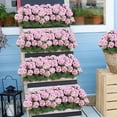 thumbnail image 6 of Zukuco Artificial Flowers for Outdoors, 4 Pack Geraniums Silk Flowers UV Resistant No Fade Faux Flowers Geraniums Bush for Home Outdoor Garden Porch Window Vase Wedding Decor (Purple Pink), 6 of 7