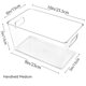 thumbnail image 2 of Juego de 3 contenedores organizadores para refrigerador, organizadores apilables para congelador, cocina, encimeras y gabinetes, plástico transparente, 2 of 5