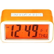 Angle View: Mainstays Digital Alarm Clock, Orange