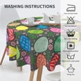 thumbnail image 4 of Easter Tablecloth Round 60 Inch Easter Eggs Table Cloth Gift Cute Bunny Easter Table Clothes Reusable Circle Table Cover for Dining Room Home Decor, 4 of 5