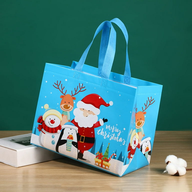Christmas Tote Bags with Handle Gift Bag Reusable Non Woven Grocery Shopping Bag Walmart