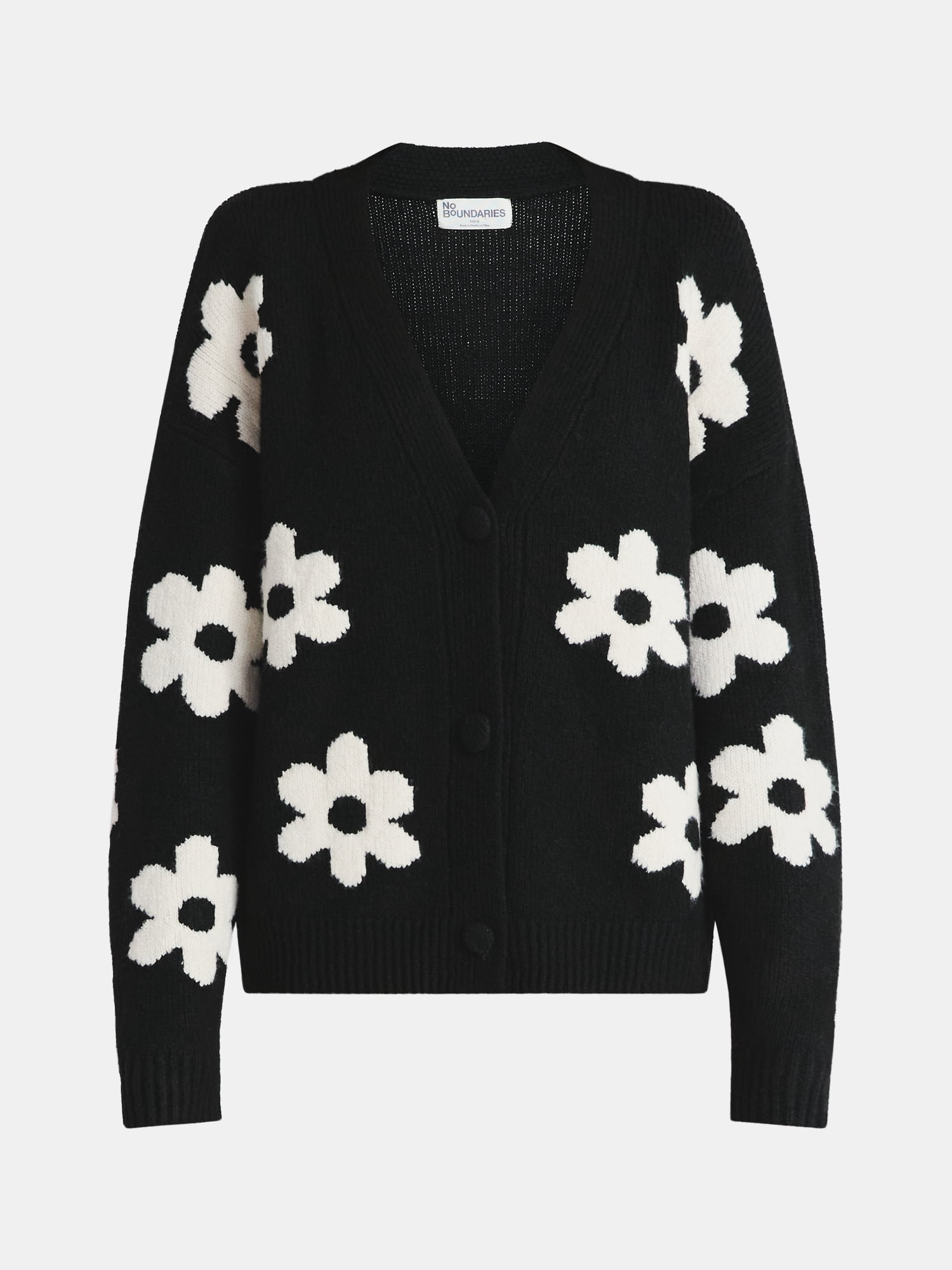 No Boundaries Button-Front Cardigan, Women's