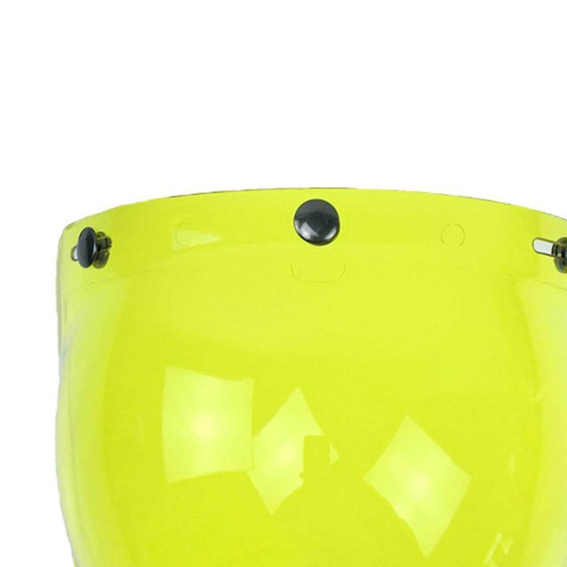 thinsony Open Face Helmet Visor Motorcycle Helmet Bubble Visor PC Lens Yellow