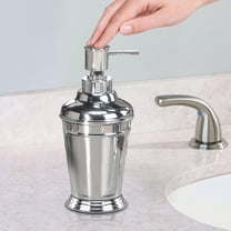 Liquid Soap Dispenser Pump Bottle | Bathroom Vanity & Kitchen Sink,Holds Soap,Lotion & Sanitizer | Chrome
