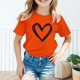 thumbnail image 2 of HIPYLO Preppy Clothes Girls Short Sleeve T Shirts Heart Print Kids Summer Tops Teen Girl Casual Crewneck Basic Graphic Tees Toddler Girl Clothes, 2 of 8
