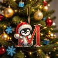 thumbnail image 6 of Penguin Letter Christmas Ornament,2D Personalized Initial Hanging Ornament for Christmas Tree,DIY Xmas Decor,Holiday Gift for Family,Friends(M), 6 of 7