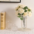 thumbnail image 3 of Artificial Flowers 25pcs Fake Roses with Stems and 2 leaves for DIY Wedding Bouquets Party Decor, 3 of 5