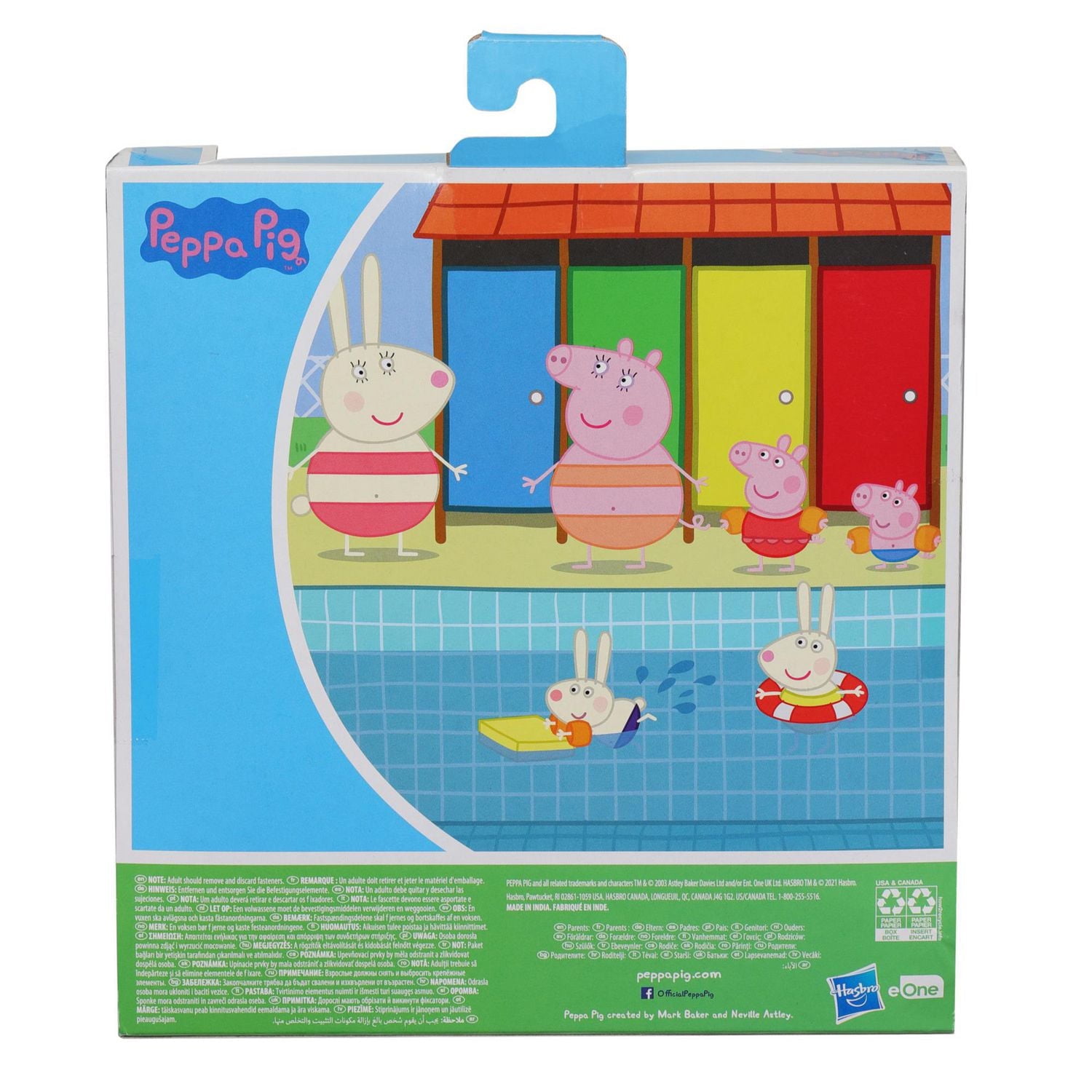 Peppa Pig Peppa's Adventures Peppa's Swim Time Figure 6-Pack Toy, 6 Family and Friend Figures in Swimming Costumes, Ages 3 and up