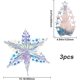 thumbnail image 5 of piezas de adornos colgantes navideños, bolas de flores iridiscentes, decoración holográfica de plástico plegable, adorno de brillo arcoíris de techo de lámina transparente para despedida de soltera,, 5 of 8