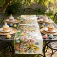 thumbnail image 1 of Uuiauoio Happy Easter Table Runner Bunny Rabbit Easter Eggs Flower Tablecloth Easter Spring Summer Party Decorations and Supplies for Home Kitchen Table, 1 of 7