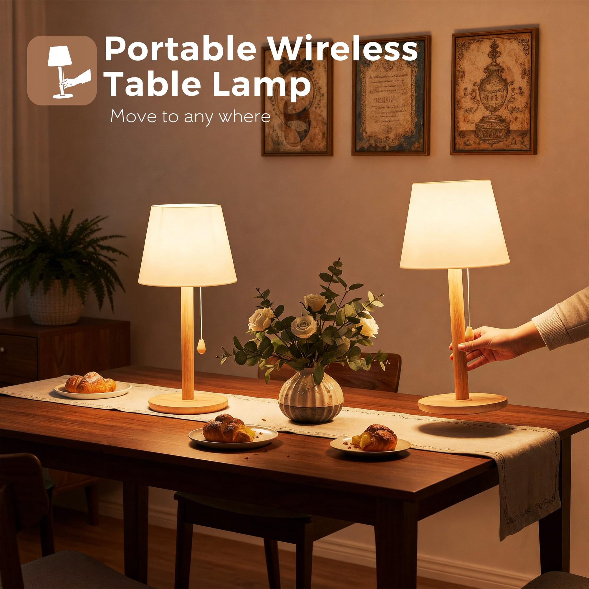 Cordless Shower Lamp Waterproof, Rechargeable Bathroom Lamp with 16 Color Changeable, Dimmable Table Lamp with Remote Control, LED Night Light for Inside Shower, Outdoor, Bedroom, Restaurant, Camping